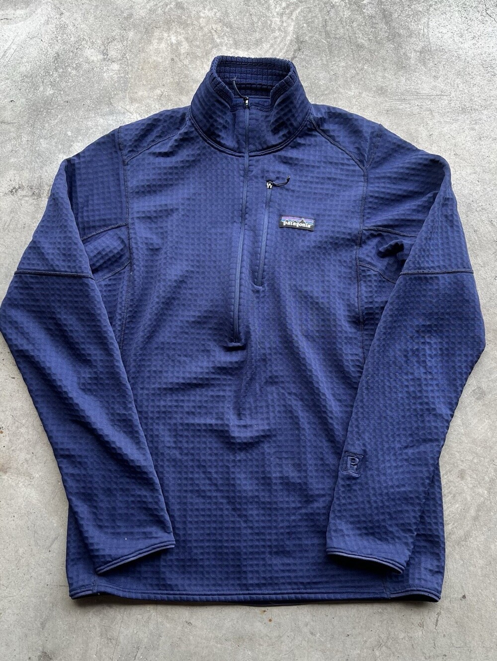 Patagonia Jacket Blue R1 Regulator Grid Fleece 1/2 Zip Polartec 40109 Mens Med